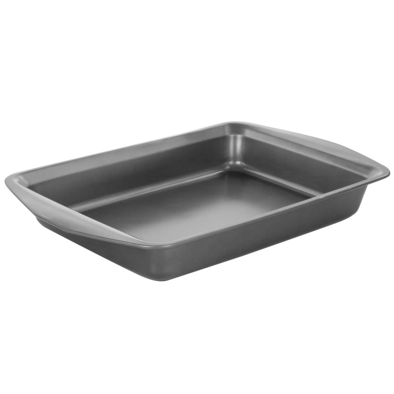 Gibson Baker's Friend 16.75-Inch Nonstick Steel Roasting Pan in Gray