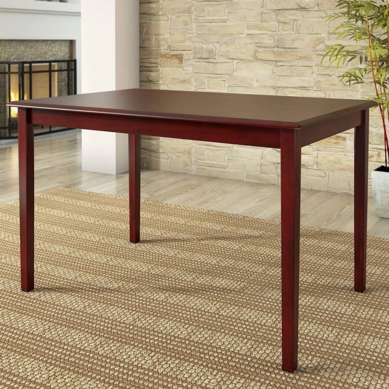 Farmhouse 32 X 48 Inch Dining Table In Antique Berry Cherry Wood Finish