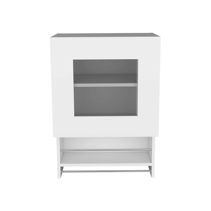 20" White Wall Mounted Accent Cabinet With One Shelf