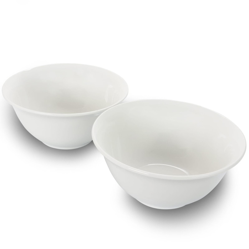 Gibson Home 2 Piece 7.5 Inch Ceramic All-Purpose Round Bowl Set In White
