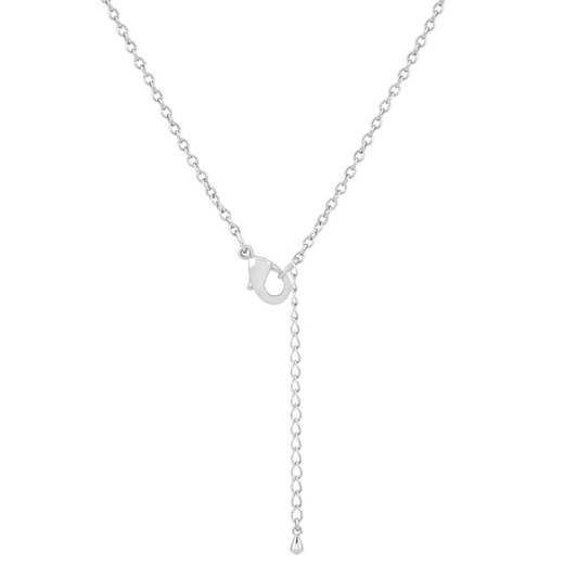 37 Ct Tear Drop Rhodium Pendant Necklace With Cz