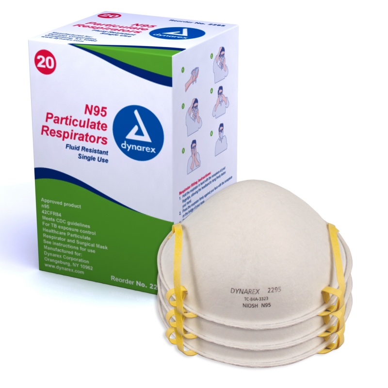 N95 Particulate Respirator Mask Molded 20/Bx 12 Bx/Cs