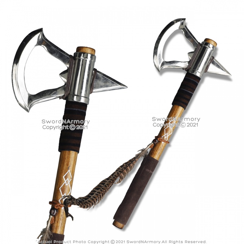 Assassin Fantasy Connor Metal Tomahawk Axe Video Game Indigenous Cosplay Larp