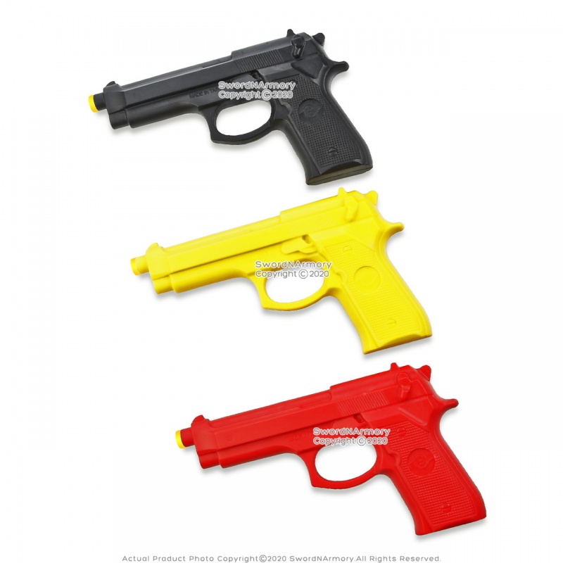 Multicolor Polypropylene Fake Full Size Training Pistol With Textured Grip