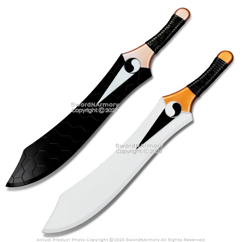 30.5" Foam Kanshou Bakuya Dual Short Sword Fate Fantasy Anime Game Black White