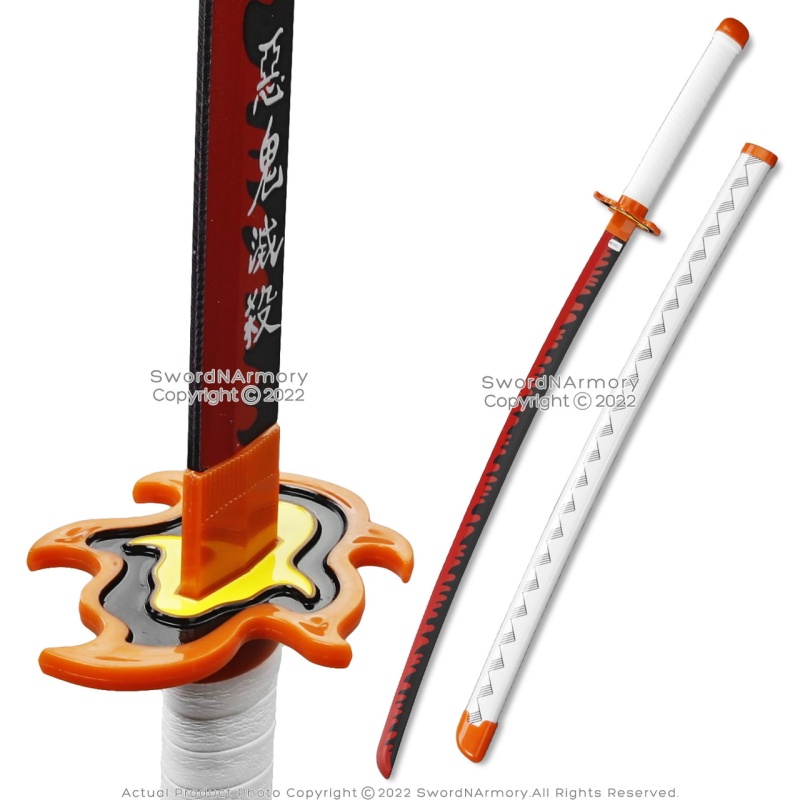 40" Abs Plastic Blade Rengoku Kyojuro Nichirin Katana Samurai Sword
