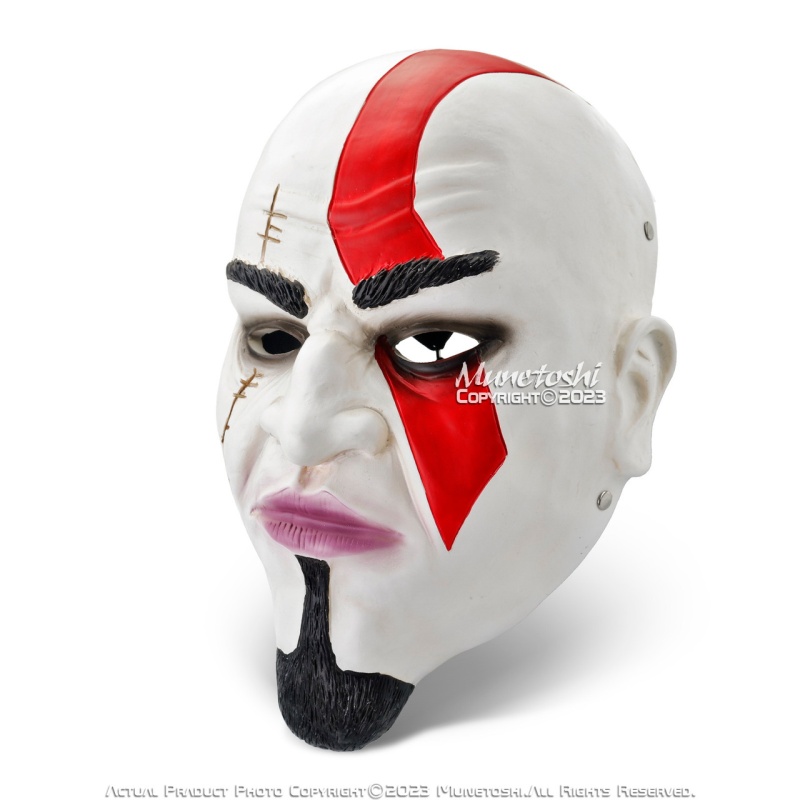 Kratos Gow Mask War Spartan Ghost Greek Fantasy Video Game Cosplay Costume Prop