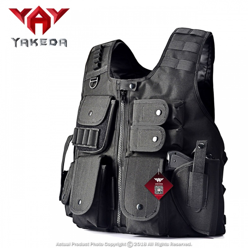 Tactical Vest Law Enforcement Airsoft Paintball Armor Jacket Bk