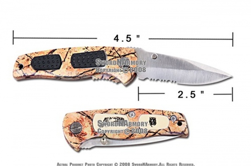 Stainless Steel Serrated Pocket Folder With Liner Lock