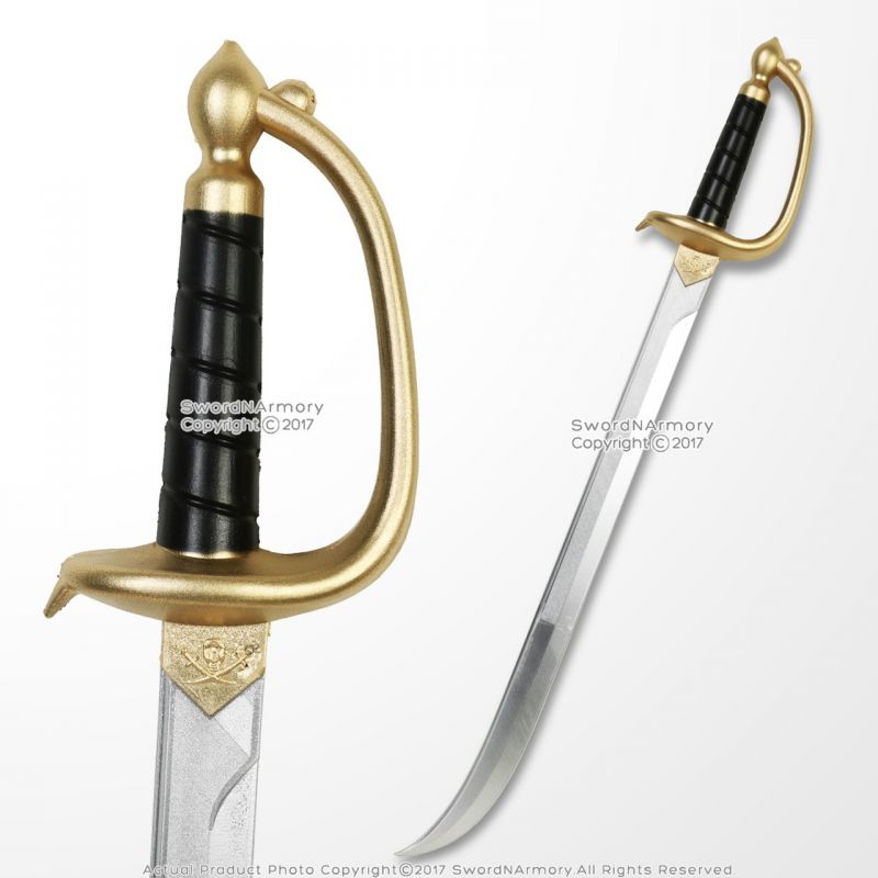30" Classic Caribbean Pirate Cutlass Foam Sword Bow Guard Larp Cosplay Movie