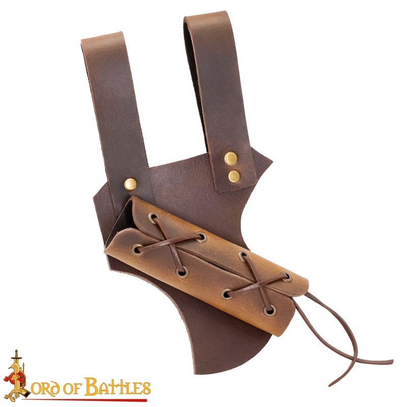 Medieval Leather Sword Frog With Adjustable Holder