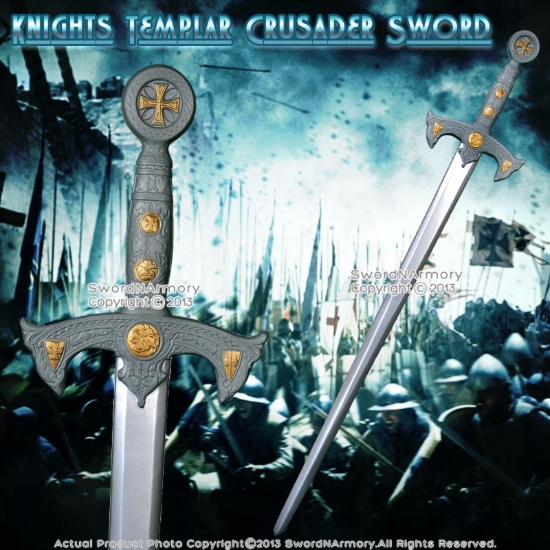 47" Foam Padded Knights Templar Crusader Sword Costume Prop Cosplay Larp