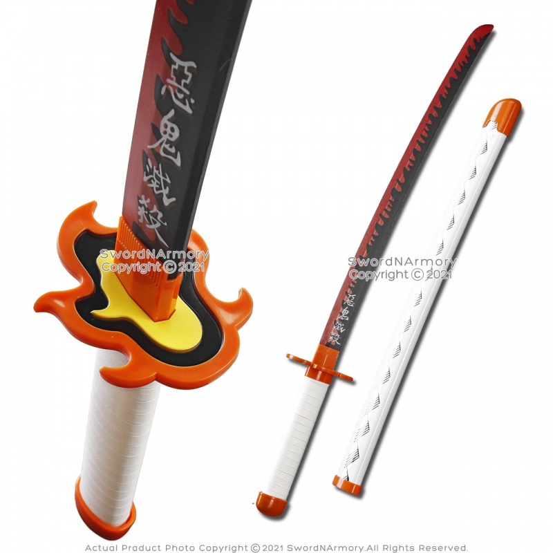 Rengoku Kyojuro 30" Plastic ChildSized Demon Katana Samurai Sword