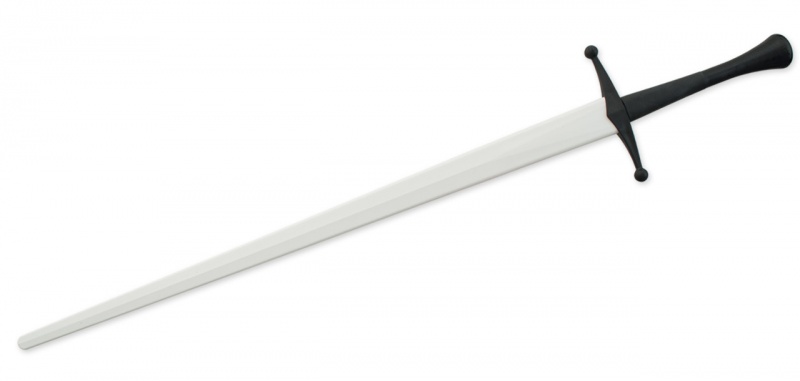 Synthetic Bastard Sparring Sword - White Blade W/ Black Hilt By Red Dragon Armoury