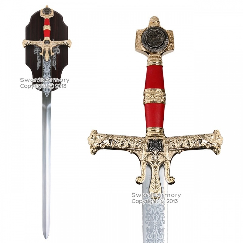 49" Medieval 10Th Century King Solomon Sword Red Handle