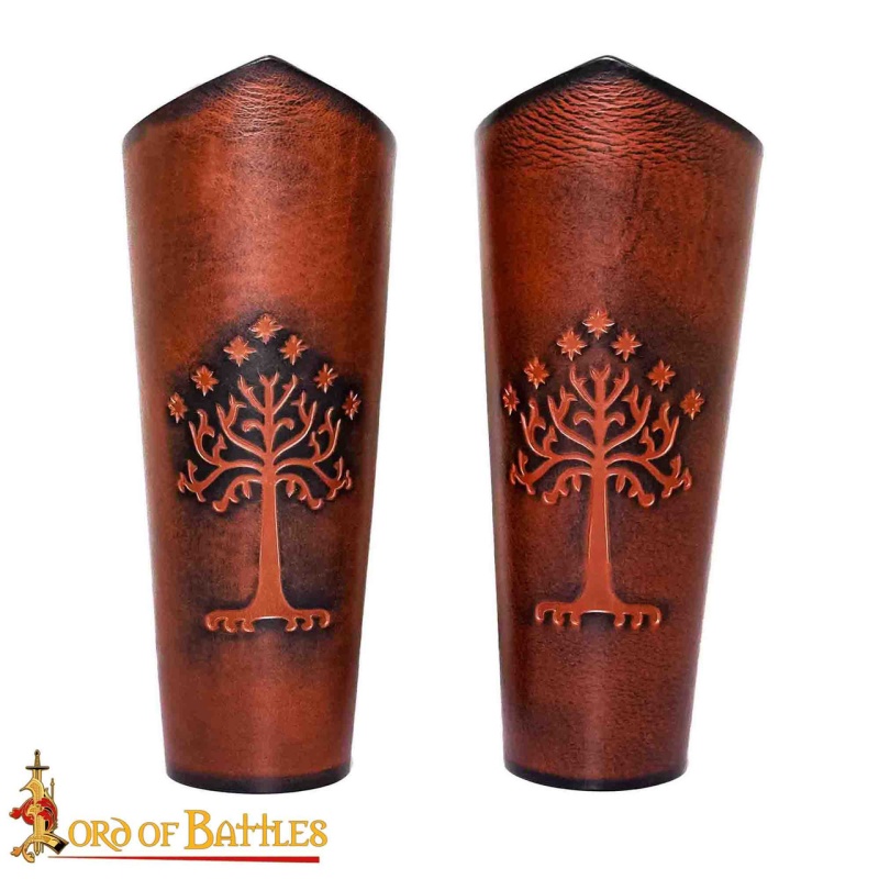 Genuine Leather Large Bracers For The Men Of Middle Earth
