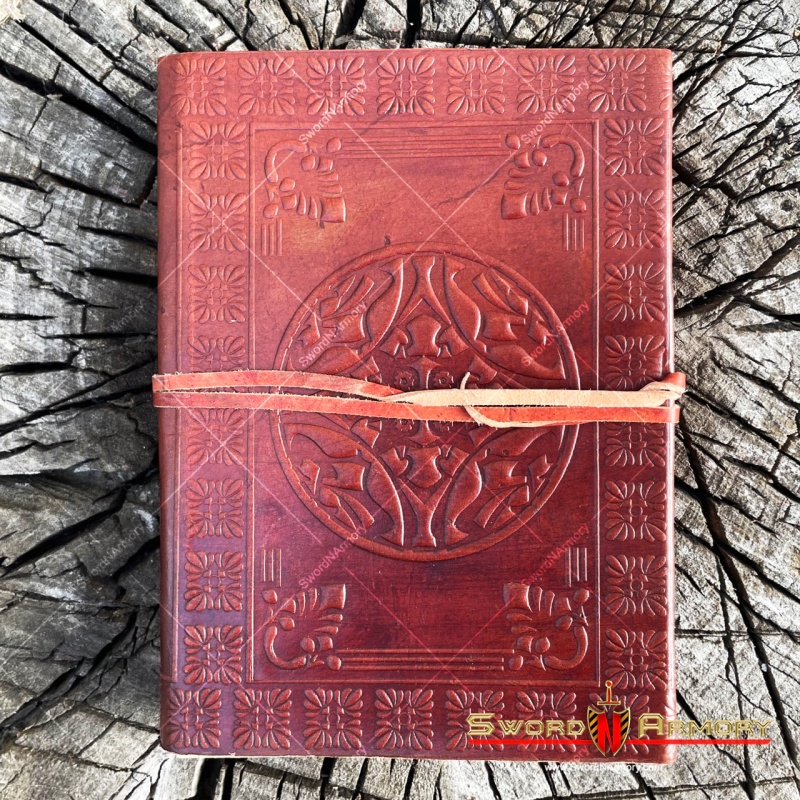 Medieval Brown Celtic Circle Leather Journal