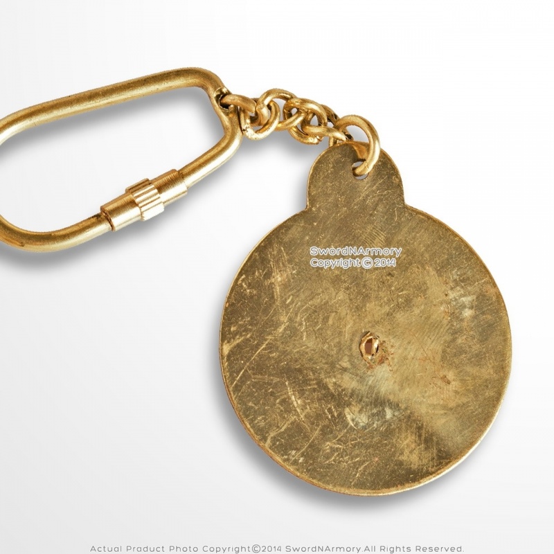Handmade Brass 40 Year Calendar Auto Car Keychain Keyring Nautical Gift Souvenir