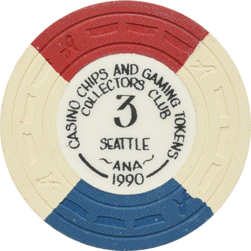 Casino Chips And Gaming Tokens Collectors Club Seattle 1990 Chip