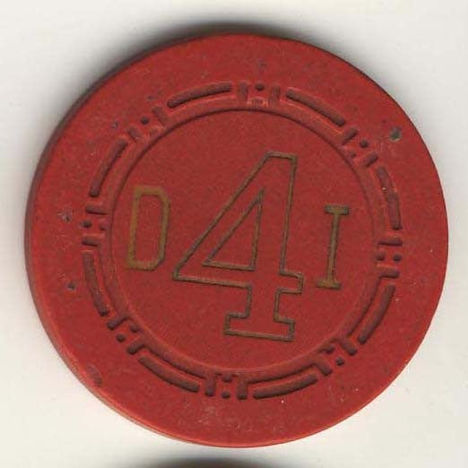 Desert Inn Casino Las Vegas Nevada Roulette Chip 1958 Red
