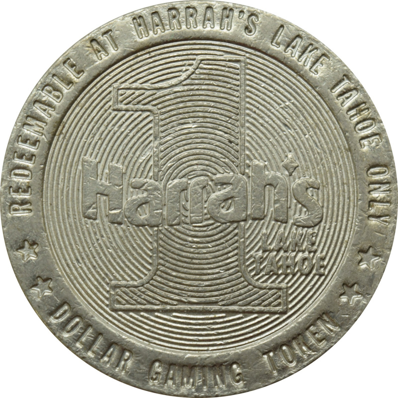 Harrah's Casino Lake Tahoe Nevada $1 Token 1983