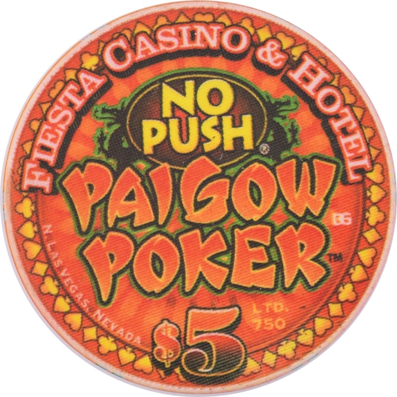 Fiesta Rancho Casino N. Las Vegas Nevada $5 No Push - Pai Gow Poker Chip 2002