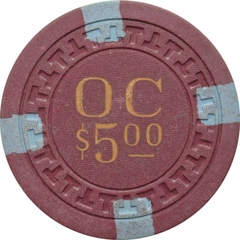 Owl Club Illegal Casino Calumet City Illinois $5 (Oc) Chip