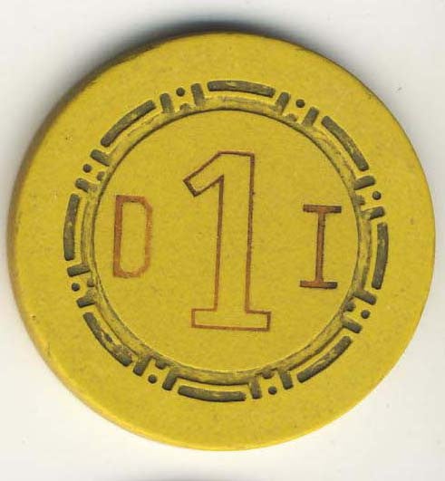 Desert Inn Casino Las Vegas Nevada Roulette Chip 1958 Yellow