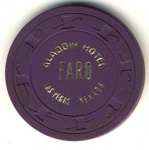Aladdin Casino Las Vegas Nevada Purple Faro Chip 1970