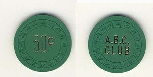 A.B.C. Club Sacramento California 50 Cent Chip