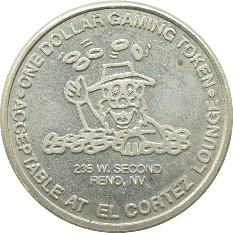 El Cortez Lounge Reno NV $1 Token 1990 United Silver Mint Casino ...