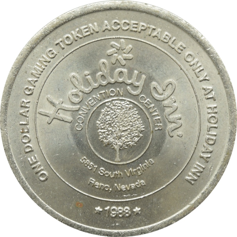 Holiday Inn Convention Center Reno Nv $1 Token 1988