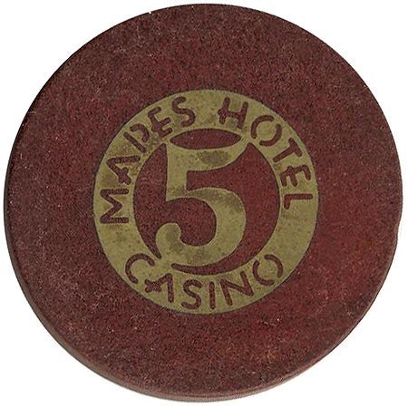Mapes Casino Reno Nevada $5 Chip 1948