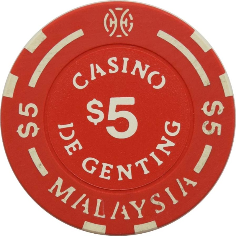 Casino de Genting $5 Chip - Rare Gaming Token from Genting Highlands ...