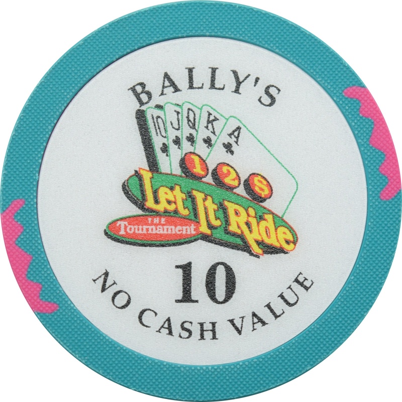 Bally's Casino Las Vegas Nevada Let It Ride 10 Ncv Chip 1996
