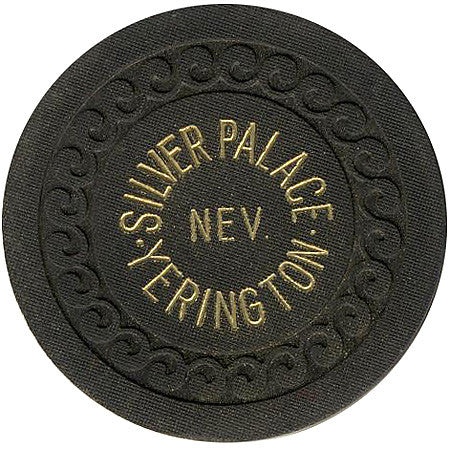 Silver Palace Casino Yerington Nevada Black Roulette Chip 1930s
