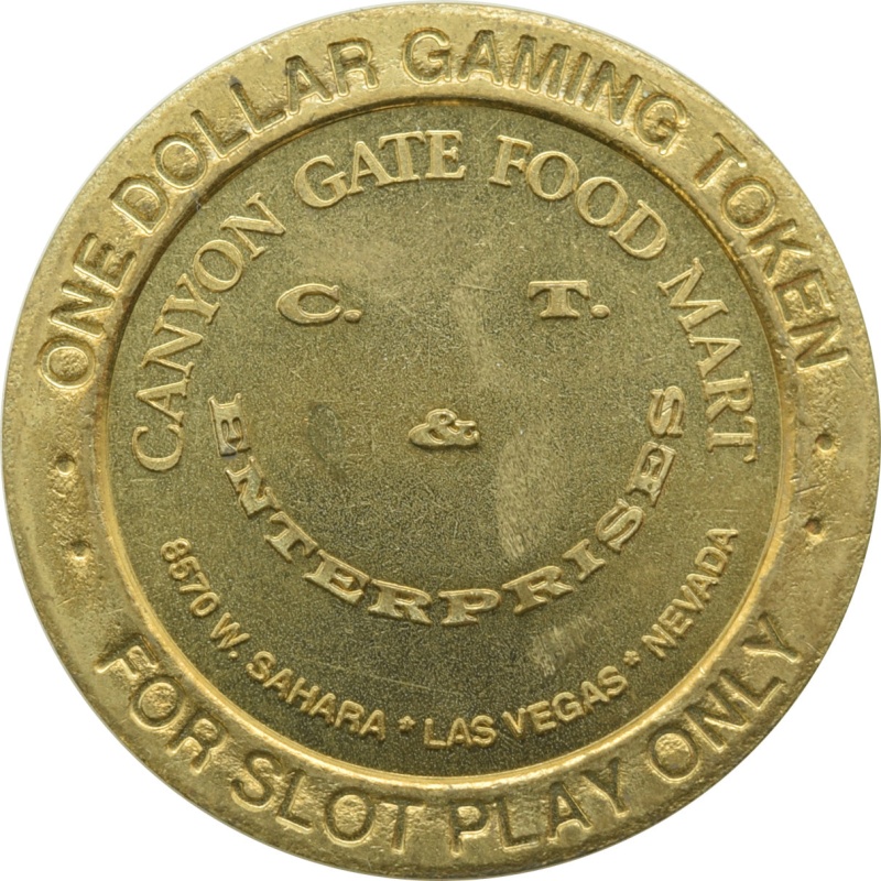 Canyon Gate Food Mart Las Vegas Nv $1 Token 1996