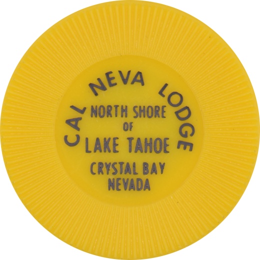 Cal-Neva Lodge Casino Lake Tahoe Nevada Good Luck Yellow Chip