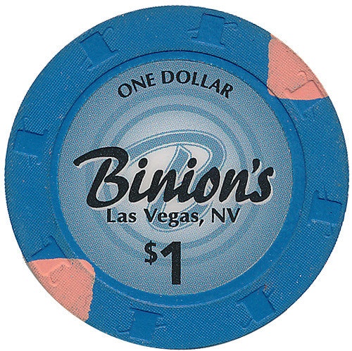 Binion's Casino Las Vegas Nevada $1 Chip Large Inlay