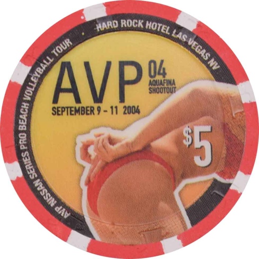 Hard Rock Casino Las Vegas Nevada $5 Avp Chip 2004