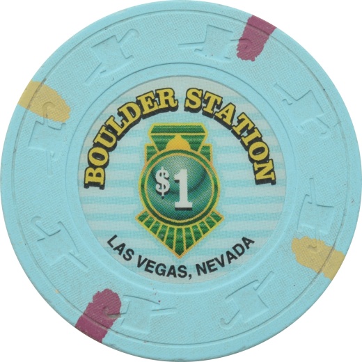 Boulder Station Casino $1 Chip 2016 Small Inlay - A Rare Piece of Las Vegas History