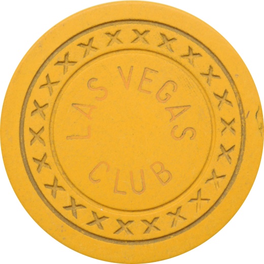Vintage Las Vegas Club Casino 25 Cent Chip 1930s