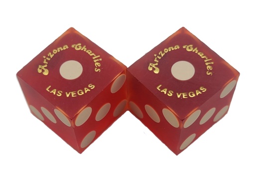 Arizona Charlie's Casino Las Vegas Nevada Pair Of Red Dice