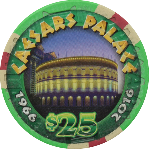 Caesars Palace Casino Las Vegas Nevada $25 50Th Anniversary Chip 2016