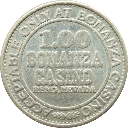 Bonanza Casino Reno Nv $1 Token 1979