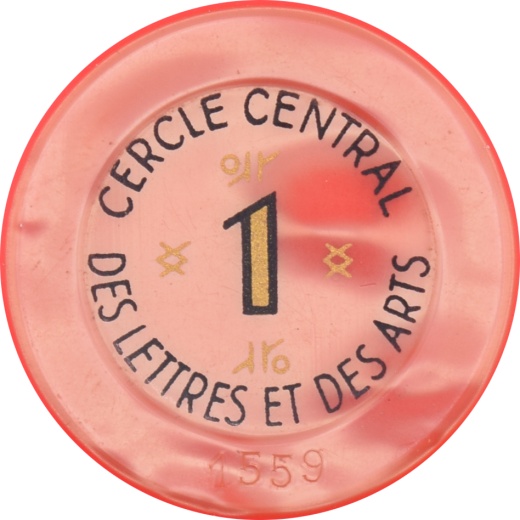 Cercle Central Paris France 1Frf Salmon Jeton