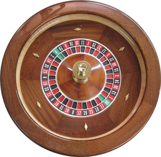 Professional Solid Mahogany Roulette Wheel 25"