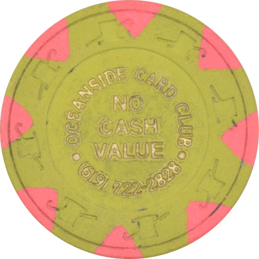 Oceanside Card Club & Casino Oceanside California 25 Ncv Chip