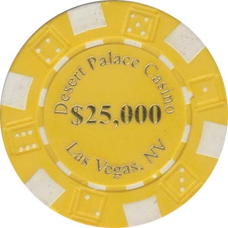 11.5Gram Desert Palace Casino Poker Chip In Various Denominations Set Of 25 $25000