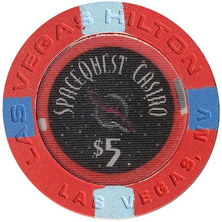 Las Vegas Hilton Casino Las Vegas Nevada $5 Spacequest Chip 1997